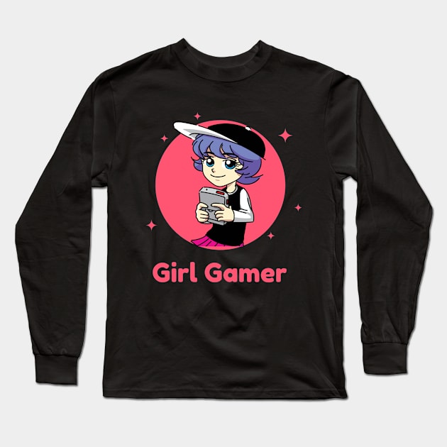 Girl Gamer Long Sleeve T-Shirt by playerpup